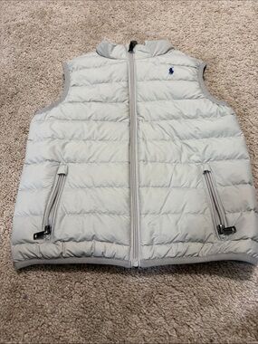 Polo Ralph Lauren Gray puffer vest water repellent. Boys size 7